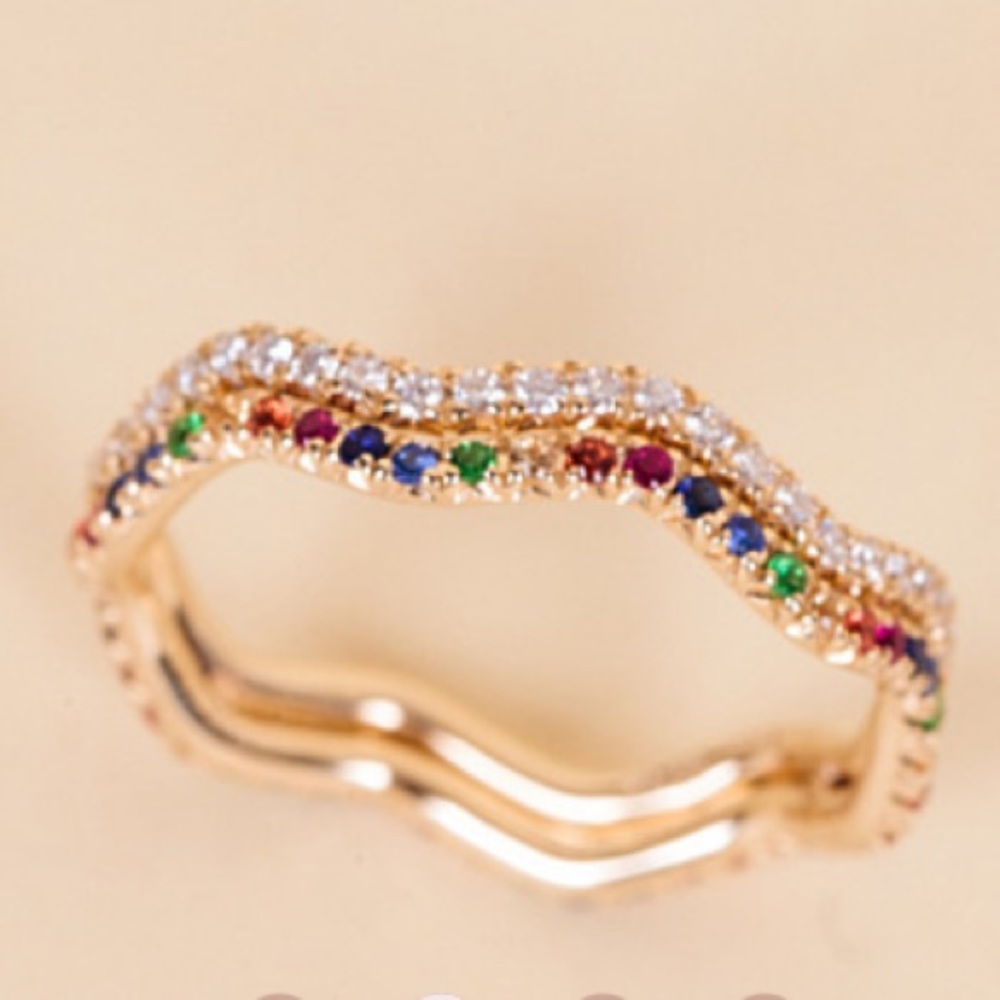 Stephanie Gottlieb Double Stack Wave Ring - image 2